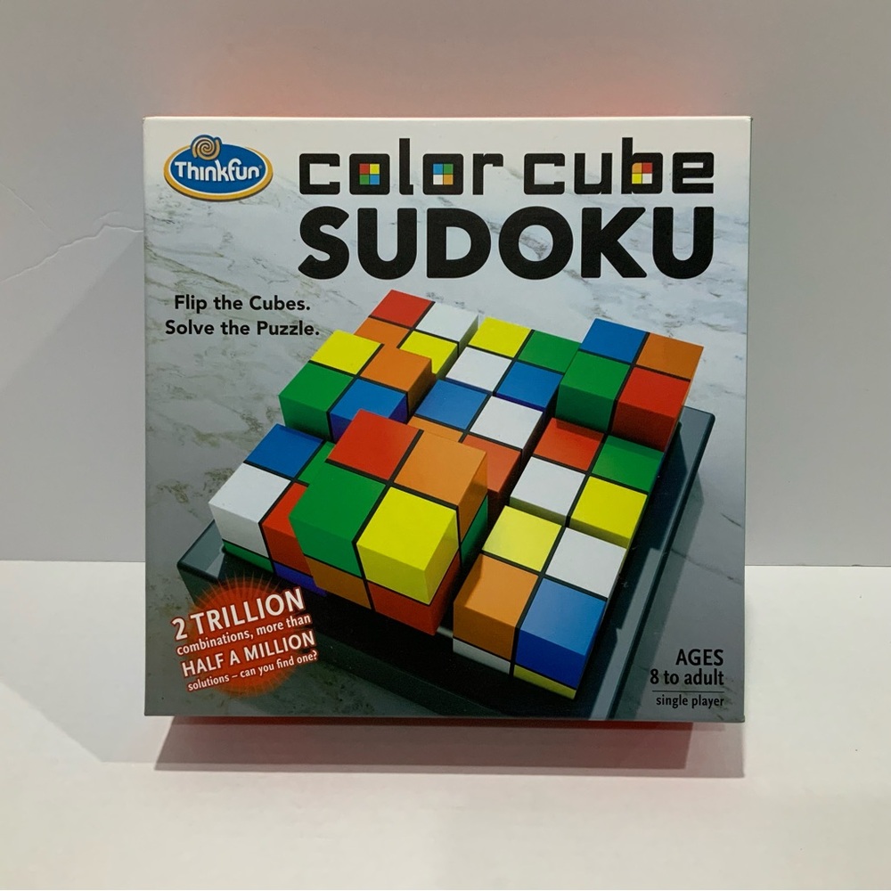 ThinkFun Color Cube Sudoku - Using Colors Instead of Numbers! For Ages 8+ NEW!